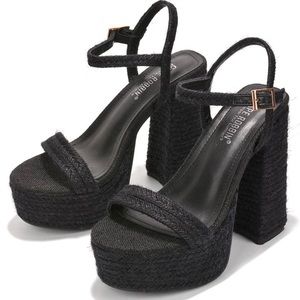 Black platform heels